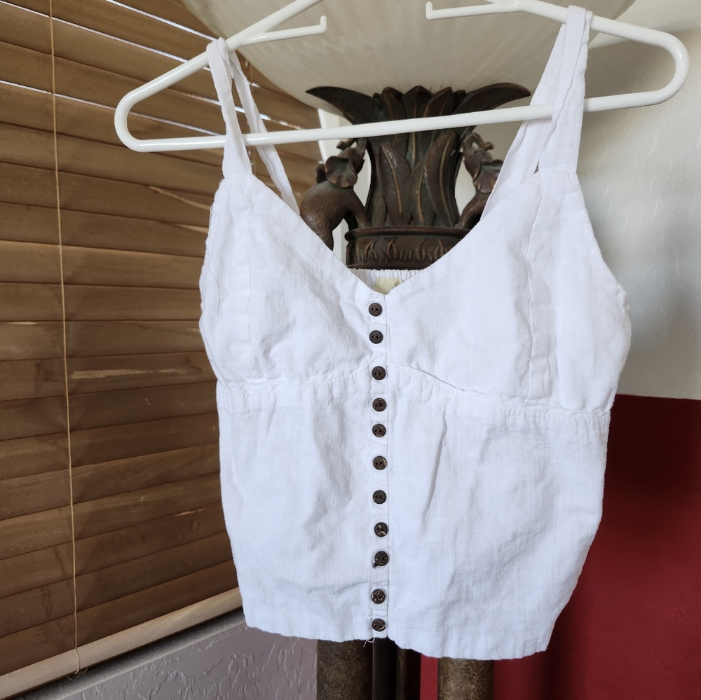 White Button-Up Women's Top
